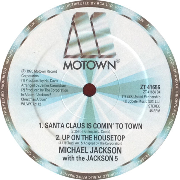 Michael Jackson With The Jackson 5 : I Saw Mommy Kissing Santa Claus (12")