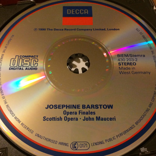 Josephine Barstow, Scottish Opera Orchestra & Scottish Opera Chorus, John Mauceri : Opera Finales (CD, Album)