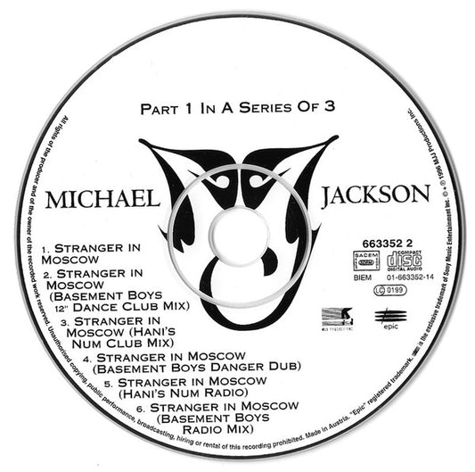 Michael Jackson : Stranger In Moscow (CD, Maxi, RP, CD1)