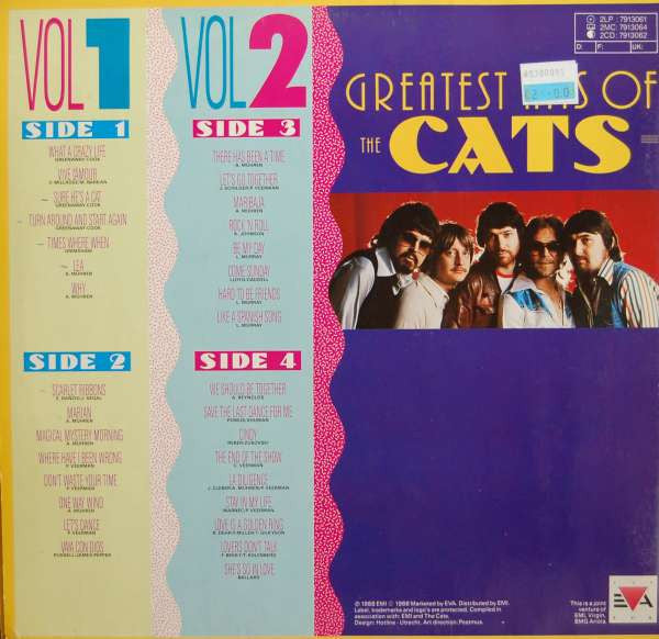 The Cats : Greatest Hits Of The Cats - Vol 1 And 2 (2xLP, Comp)