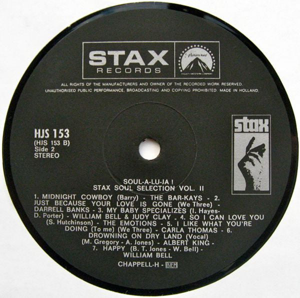Various : Soul-A-Lu-Ja ! (Stax Soul Selection Vol. 2) (LP, Comp)