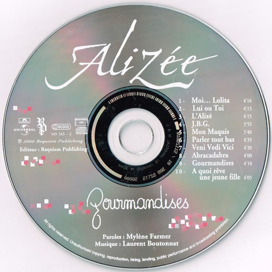 Alizée : Gourmandises (CD, Album, RE)