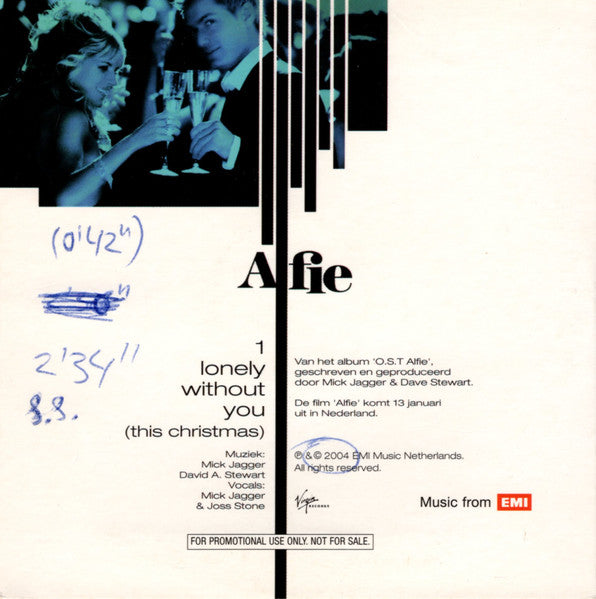 Mick Jagger & Joss Stone : Lonely Without You (This Christmas) (CDr, Single, Promo)