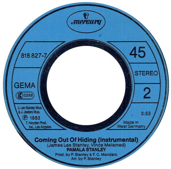 Pamala Stanley : Coming Out Of Hiding (7", Single)