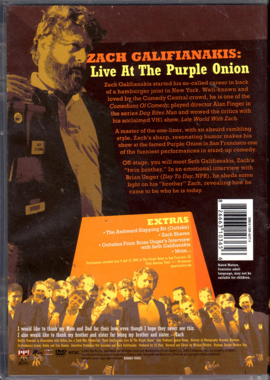 Zach Galifianakis : Live At The Purple Onion (DVD, Multichannel, NTSC)