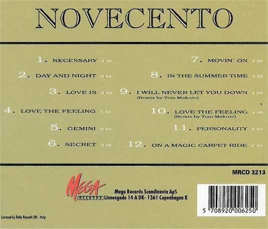 Novecento : Necessary (CD, Album)