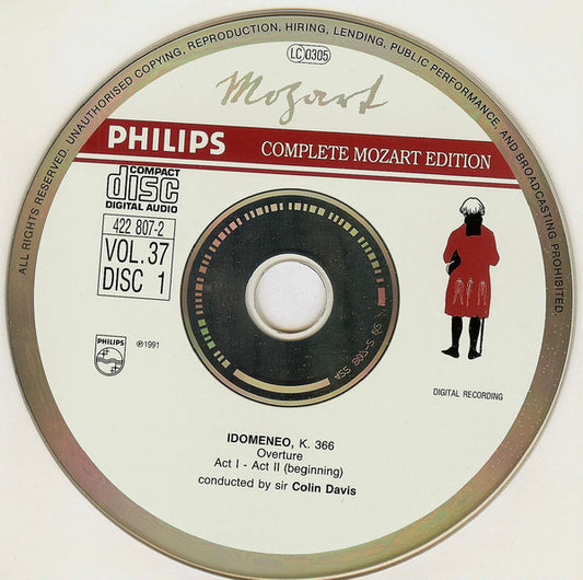 Wolfgang Amadeus Mozart : Idomeneo (3xCD, Album + Box, Sli)
