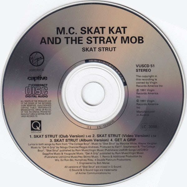MC Skat Kat And The Stray Mob : Skat Strut (CD, Maxi)