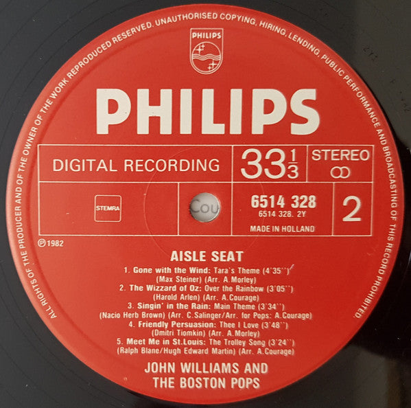 John Williams (4) And Boston Pops Orchestra : Aisle Seat (LP)