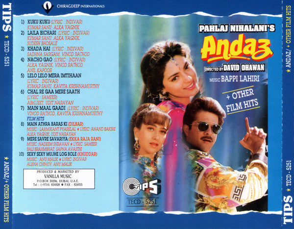 Bappi Lahiri, Indivar, Sameer : Andaz (CD)