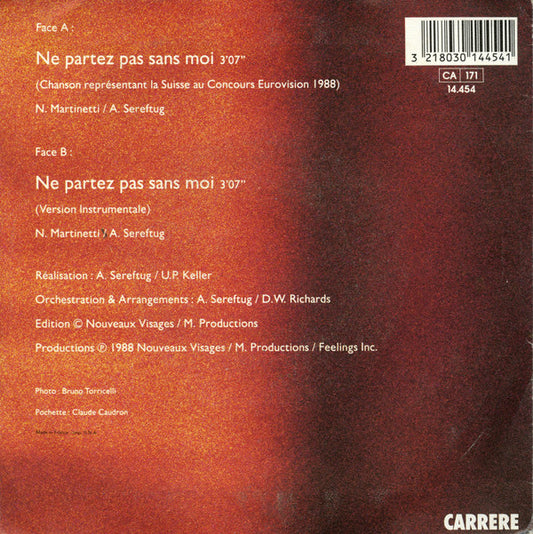 Céline Dion : Ne Partez Pas Sans Moi (7", Single)