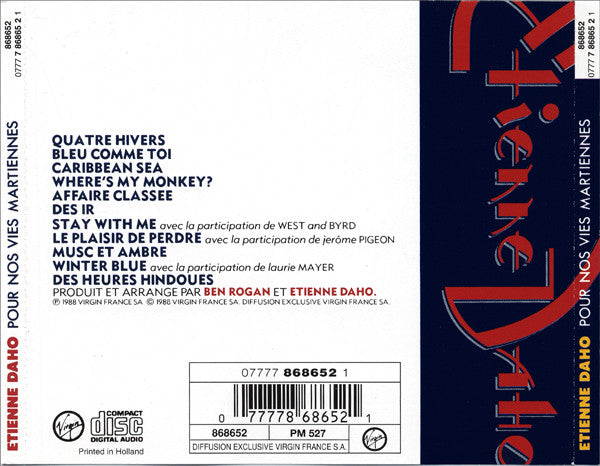 Etienne Daho : Pour Nos Vies Martiennes (CD, Album, RE)