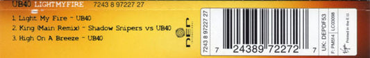 UB40 : Light My Fire (CD, Single)