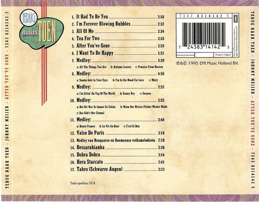 Johnny Meijer : After You've Gone (CD, Comp)