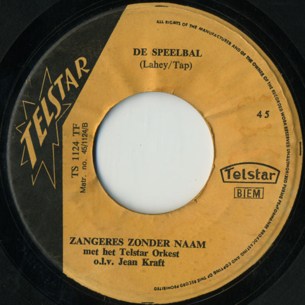 Zangeres Zonder Naam : Koekoekswals / De Speelbal (7", Single)