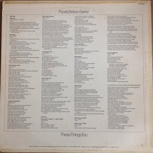 Pearls Before Swine : These Things Too (LP, Album)