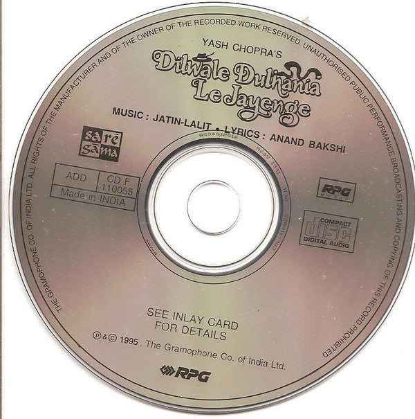 Jatin Lalit, Anand Bakshi : Dilwale Dulhania Le Jayenge (CD, RE)