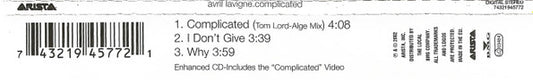 Avril Lavigne : Complicated (CD, Single, Enh)