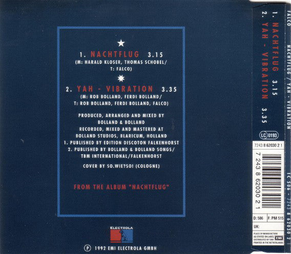 Falco : Nachtflug (CD, Single)