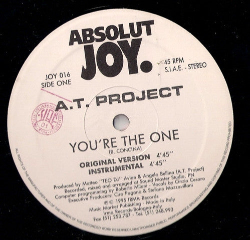 A.T. Project (2) : You're The One (12")
