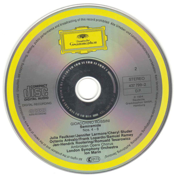 Gioacchino Rossini - Cheryl Studer · Samuel Ramey · Jennifer Larmore · Frank Lopardo · The Ambrosian Opera Chorus · London Symphony Orchestra · Ion Marin : Semiramide (3xCD, Album)