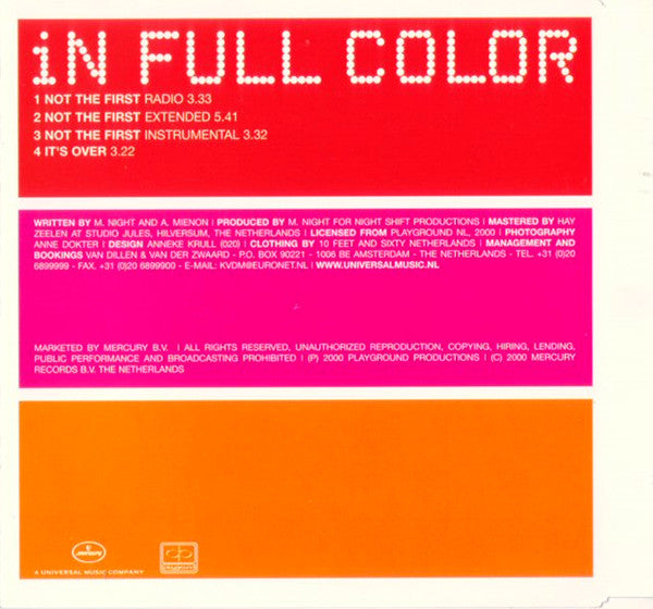 In Full Color : Not The First (CD, Maxi)