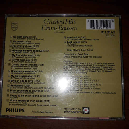 Demis Roussos : Greatest Hits (CD, Comp, RE)