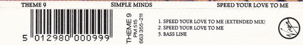 Simple Minds : Speed Your Love To Me (CD, EP)