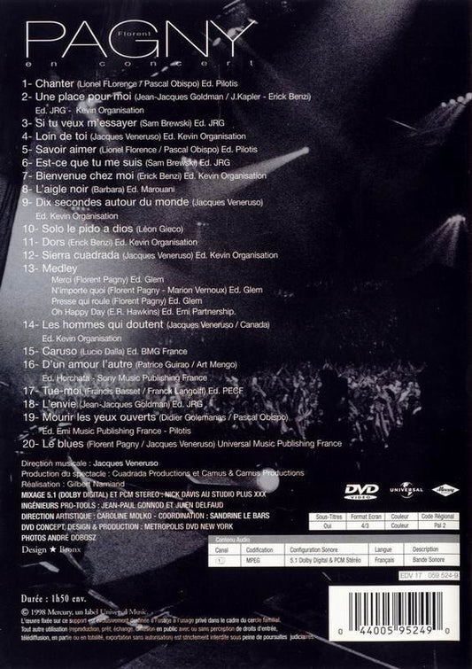 Florent Pagny : En Concert (DVD-V, RE)