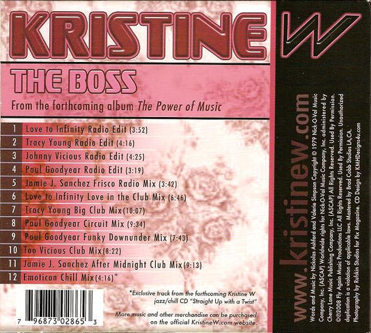 Kristine W : The Boss (CD, Single)