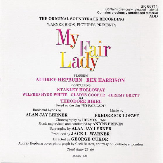 Audrey Hepburn & Rex Harrison : My Fair Lady (Original Soundtrack) (CD, Album, RE)