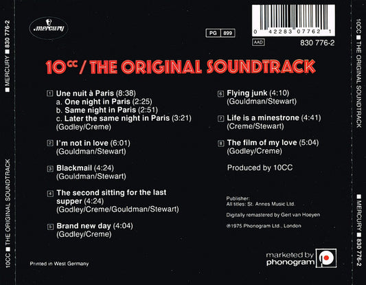 10cc : The Original Soundtrack (CD, Album, RE, RM)