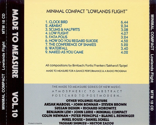 Minimal Compact : Lowlands Flight (CD, Album)