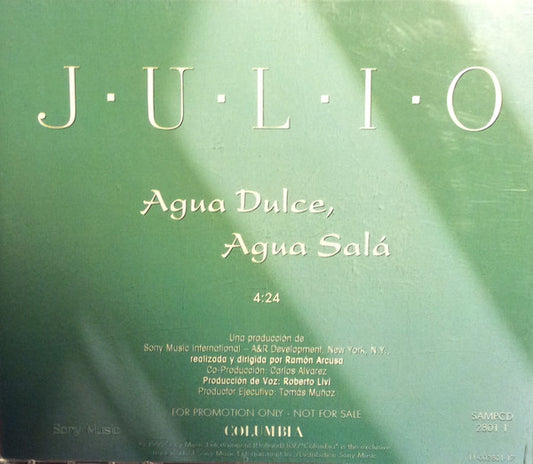Julio Iglesias : Agua Dulce, Agua Sala (CD, Maxi, Promo)