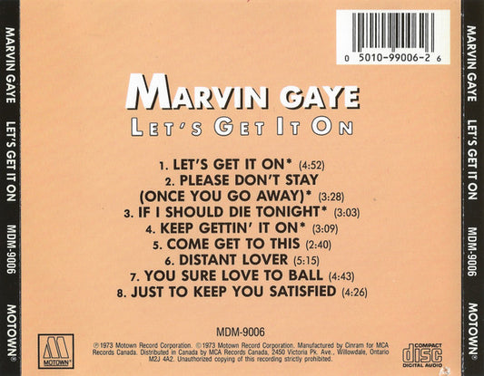 Marvin Gaye : Let's Get It On (CD, Album, RE)