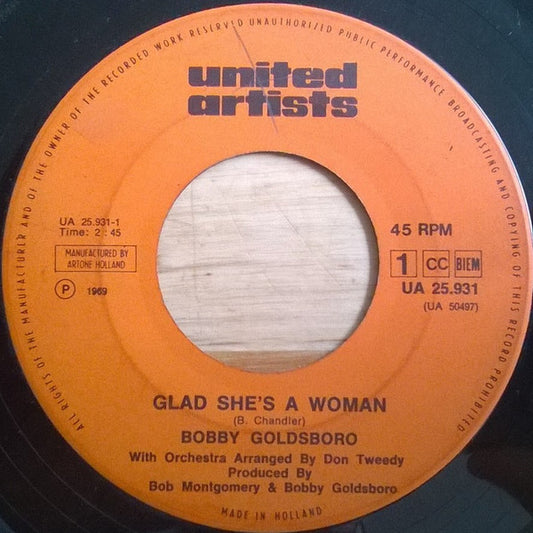 Bobby Goldsboro : Glad She's A Woman / Letter To Emily (7", Single)