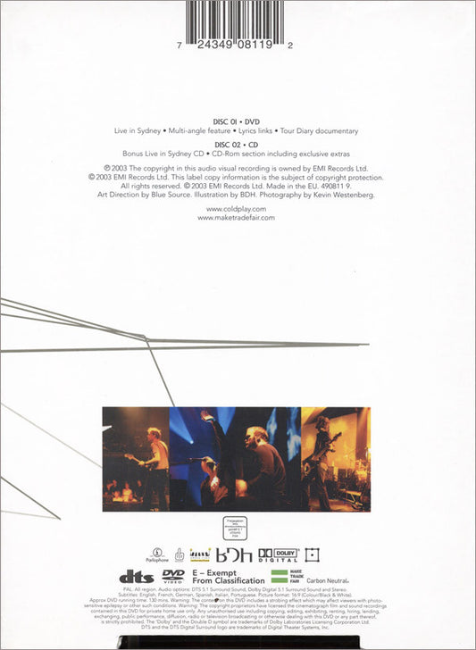 Coldplay : Live 2003 (DVD-V, Multichannel, PAL, Dua + CD, Album, Enh)