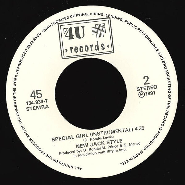 New Jack Style : Special Girl (7", Single)