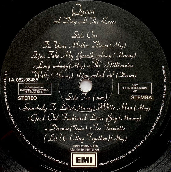 Queen : A Day At The Races (LP, Album, RE, Gat)