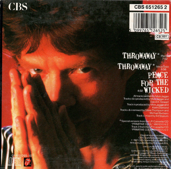 Mick Jagger : Throwaway (Remix) (CD, Single)