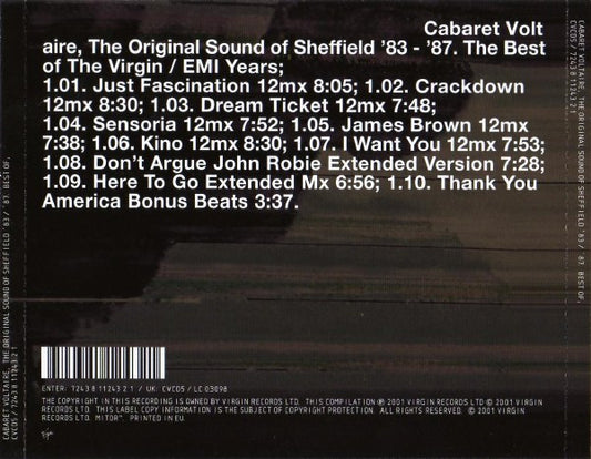 Cabaret Voltaire : The Original Sound Of Sheffield '83 / '87. Best Of; (CD, Comp)