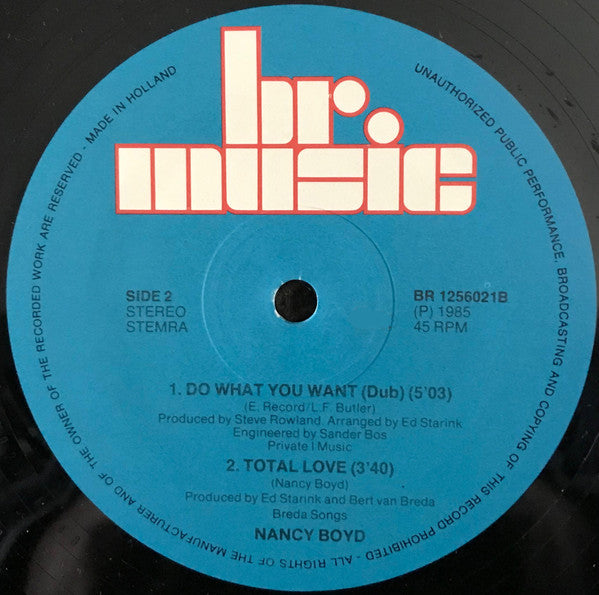 Nancy Boyd : Do What You Want (12")
