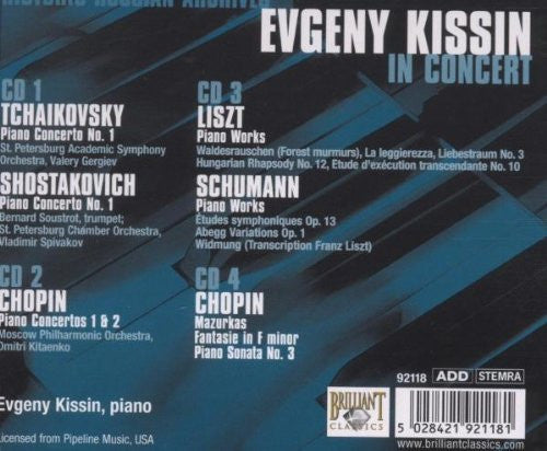 Yevgeny Kissin : Historic Russian Archives • Evgeny Kissin In Concert (4xCD, Comp + Box, Comp)