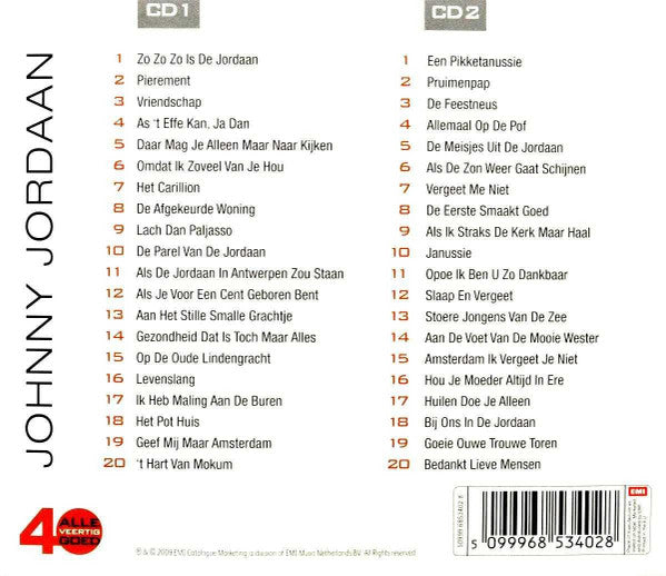 Johnny Jordaan : Alle 40 Goed (2xCD, Comp)