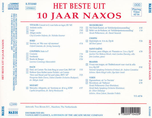 Various : Het Beste Uit 10 Jaar Naxos (CD, Comp)