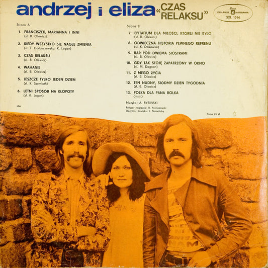 Andrzej I Eliza : Czas Relaksu (LP, Album, Blu)