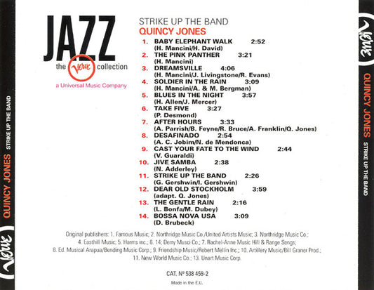 Quincy Jones : Strike Up The Band (CD, Comp, RE)