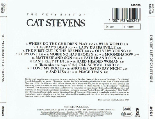 Cat Stevens : The Very Best Of Cat Stevens (CD, Comp)