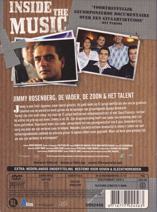 Jimmy Rosenberg : De Vader, De Zoon & Het Talent (DVD, RE)