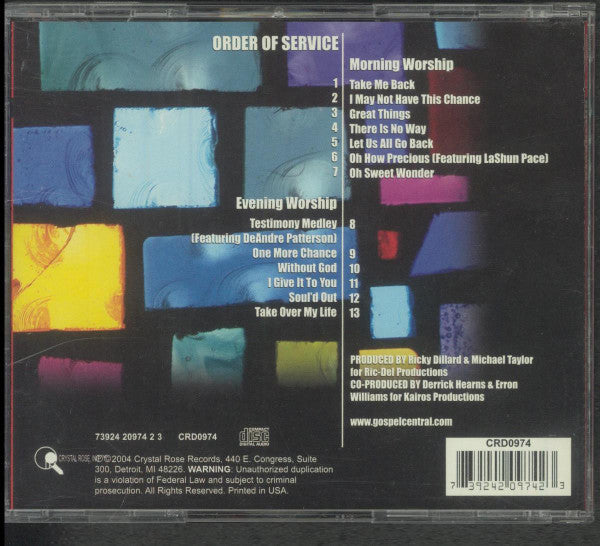 Ricky Dillard's New Generation Chorale : Unplugged...The Way Church Used To Be (CD, Album)